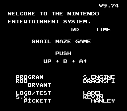 Snail Maze Title Screen
